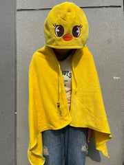 SKZoo™ Hooded Flannel Blanket Cartoon Cape Shawl