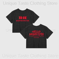 BABYMONSTER “HELLO MONSTERS” Crop Graphic Tee