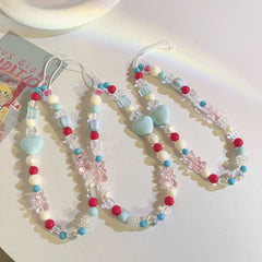 Blue Pink Bowknot Phone Chain