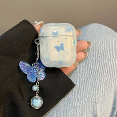 Ink Blue Butterfly AirPods Case