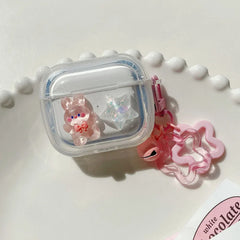 Crystal Rabbit Star AirPods Case