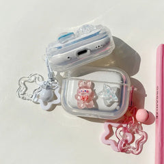 Crystal Rabbit Star AirPods Case