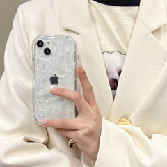 Pearl Butterfly Glitter Case