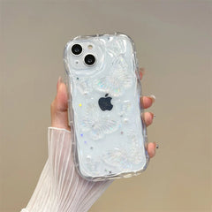 Pearl Butterfly Glitter Case