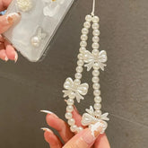 Pearl Bow Bear Phone Chain