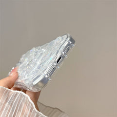Pearl Butterfly Glitter Case