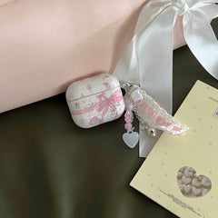 Pink Bow Crystal AirPods Case