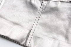 Asa Metallic Heart Tube Crop Top