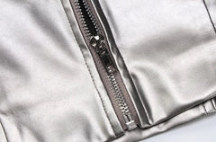 Asa Metallic Heart Tube Crop Top