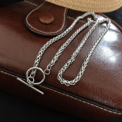 Jungkook Silver Toggle Chain Necklace