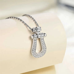 Jin Silver U-Pendant Crystal Necklace