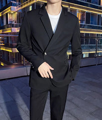 Soobin Asymmetrical Suit Jacket
