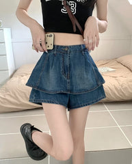 Sullyoon Layered Denim Skorts