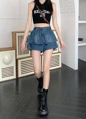 Sullyoon Layered Denim Skorts