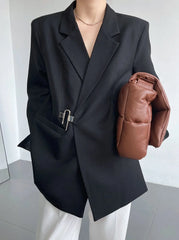 Taehyung Asymmetric Padlock Suit Jacket