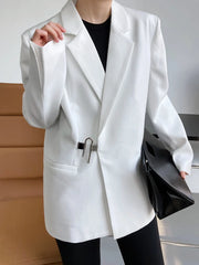 Taehyung Asymmetric Padlock Suit Jacket