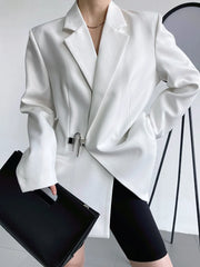 Taehyung Asymmetric Padlock Suit Jacket