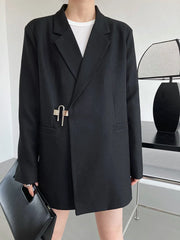 Taehyung Asymmetric Padlock Suit Jacket