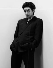 Taehyung Asymmetric Padlock Suit Jacket