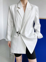 Taehyung Asymmetric Padlock Suit Jacket