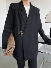 Taehyung Asymmetric Padlock Suit Jacket