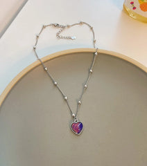 Taehyung Color-Changing Heart Necklace