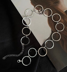 Taehyung Silver Round-Link Necklace