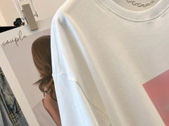 Taehyung Ivory Scenery Print Tee
