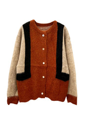 Taehyung Mocha Mohair Blend Cardigan