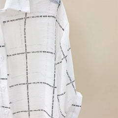 Hyunjin Grid Text Shirt