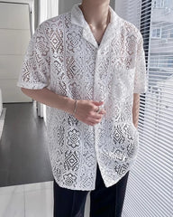 Jay White Lace Short-Sleeve Shirt