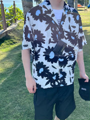 Taehyung Ivory Large Floral Shirt