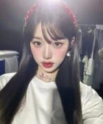 Wonyoung White Pearl Pink Bow Necklace