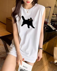 Hyunjin Spooked Cat Tee