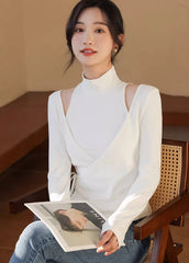 Wonyoung White Two-Piece Illusion