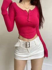 Ruka Wide Belt Mini Skirt