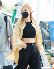Rose Checkered Oversized Shirt