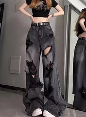 Yeonjun Washed Tattered Denim Jeans