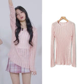 Ahyeon Blush Sheer Sweater