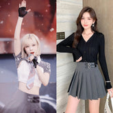 Winter Buckled Pleated Skirt