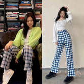 Jennie Tartan Straight Pants