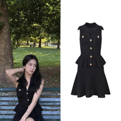 Jisoo Peplum Knitted Dress