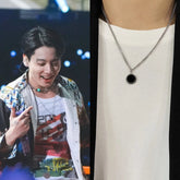 Jungkook Noir Circle Pendant Necklace