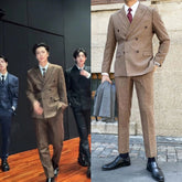 Jay Mocha Double-Breasted Suit Set
