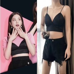 Jisoo Silk Crop Top