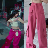 Hot Pink Cargo Pants | Ahyeon – BabyMonster