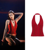 Jennie Lace-Up Halter Top