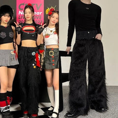 Kazuha Furry Casual Pants