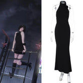 Rei Black Flower Dress