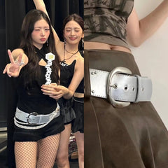 Rei Silver Studded Buckle Belt